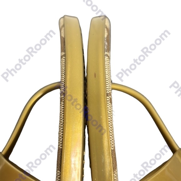 COACH | Rikki Metallic Sandal in Bronze Jelly Signature Gold Lobster Clasp‎ 6 - Picture 11 of 14